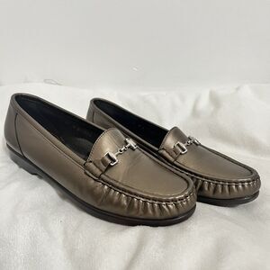 SAS Metro Leather Horsebit Flats Loafer Womens 10M Bronze Tripad Comfort Career